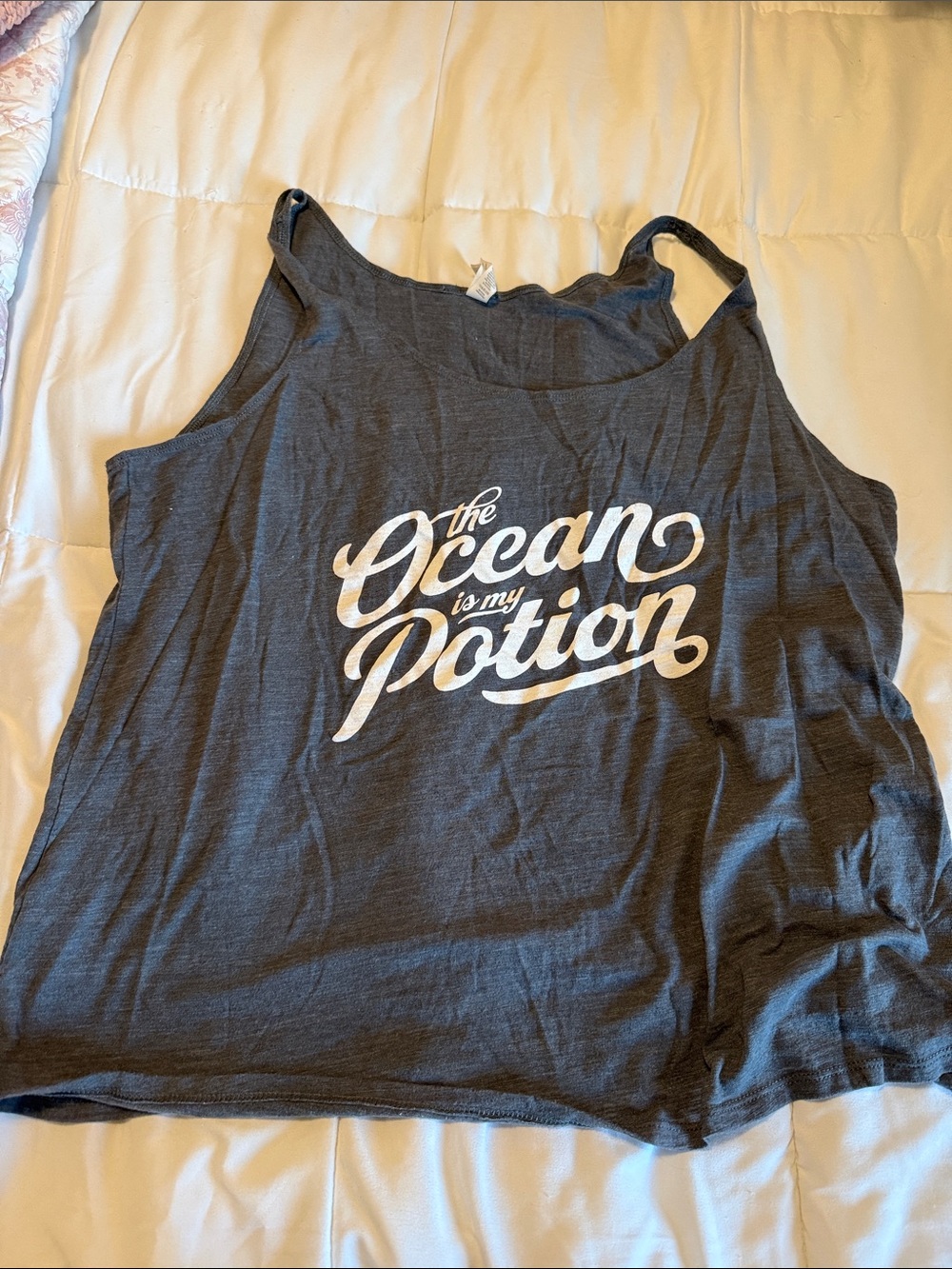 Bella Canvas Charcoal Gray Tank Top with White Neck Tag